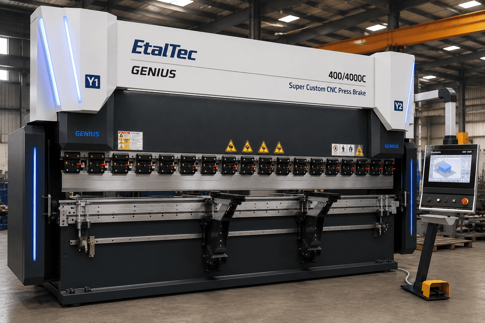 EtalTec GENIUS Heavy-Duty CNC Press Brakes — GENIUS 400/4000C 400 Ton × 13 ft