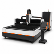 UmproTech 3kW 5 ft x 10 ft open-table fiber laser cutting machine on a white background