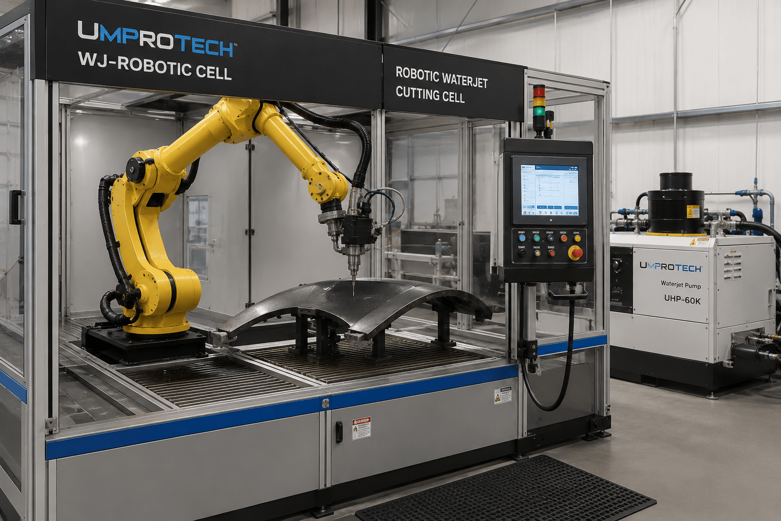 UmproTech WJ Waterjet Cutting Systems — WJ DualPump Plant Waterjet System