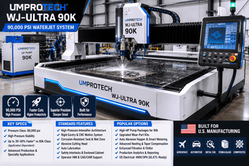 UmproTech Waterjet Cutting Systems — WJ-Ultra 90K High-Pressure Waterjet Cutting Machine